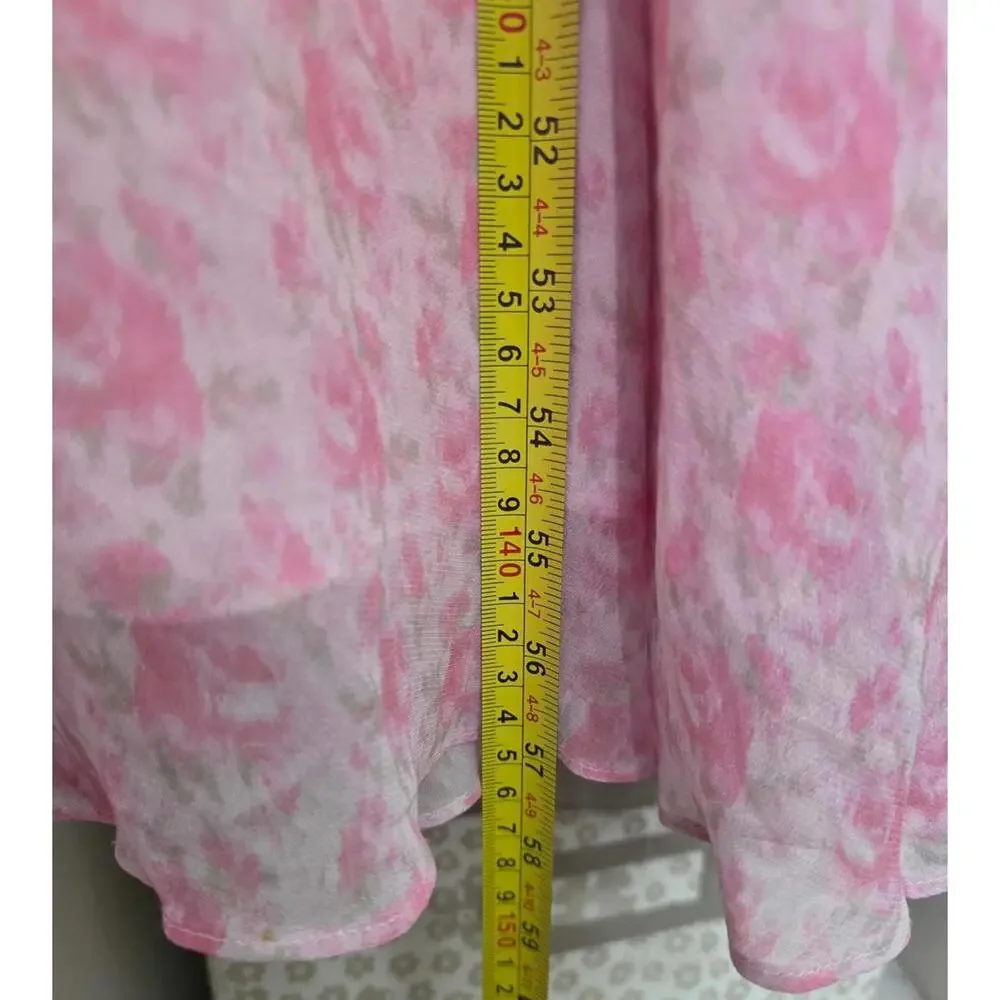 LoveShackFancy Lillian Dress Rose Patch  Floral Puff Sleeve Size 6_6